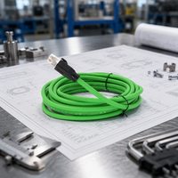 Connecteur de câble Ethernet KRONZ RJ45 1.5A courant 48V 26AWG câble blindé en PVC vert connecteur réseau RJ45 droit
