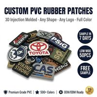 Patch en PVC souple 3D de qualité supérieure pour équipement tactique, insigne en caoutchouc personnalisé avec fixation durable à crochet – Vente en gros