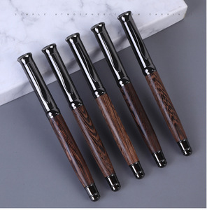 Stylo à bille de luxe pour bureau, excellent logo, corps en métal, écologique, garnitures noires, stylo à bille promotionnel pour signature professionnelle - Product Image 3