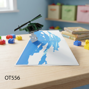 Meilleure Vente : Carte Pop-up 3D de Remise de Diplôme Faite à la Main, Artisanat en Papier Personnalisé, Tendance Actuelle, Artisanat de Hanoï, Impression Offset Hélicoptère - Product Image 4
