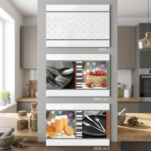 Carreaux muraux en céramique numérique d'art moderne imprimés en 3D 300x450mm, design brillant et émaillé pour les intérieurs de cuisine - Product Image 4
