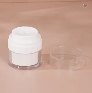 Personalizado Plástico Pp Pet Acrílico Fosco Frascos Cosméticos Claros Com Tampa Creme Recipiente Airless Garrafa Com Bomba