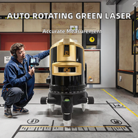 Nouveau niveau laser vert 3D LD à rotation automatique, 2 lignes, professionnel, industriel/bricolage, 360 degrés, batterie Li-Ion de haute qualité