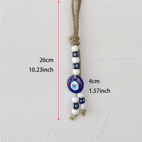 Amulette Nazar turque grecque en verre bleu fait main, porte-bonheur, œil protecteur, à suspendre au mur pour la maison, le bureau, le jardin, la porte