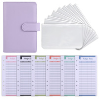 Planificateur d'Affaires Spirale Personnalisé, Agenda de Travail, Reliure Budgétaire, Couverture en Cuir PU, Carnet A5 A6 à 6 Anneaux, Couleur Macaron Sucré