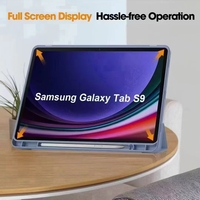 Housse de tablette pliable en trois parties de haute qualité en PU et TPU texturé pour Samsung Galaxy Tab S9 FE SM-X510/X516 10,9 pouces