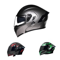 Casque de moto modulaire intégral pour homme et femme, avec visière double, Bluetooth intégré, pour la conduite hivernale