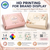 Carpeta de Cartón Corrugado para Envíos, con Logotipo Personalizado del Fabricante, Reciclable, con Diseño Floral, para Regalos, Pequeña, para Alimentos como Sushi