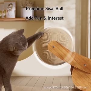 Tiragraffi per Gatti in Sisal Completo, Verticale, con Pallina Integrata, Nido per Gatti, Anti-Graffio, Stile Accattivante - Product Image 3