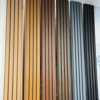 Panneau mural rainuré en WPC moderne et écologique, imperméable et ignifuge, pour revêtement intérieur de salon, hôtel, appartement, décoration moderne