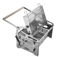 Barbecue coréen moderne d'extérieur, professionnel, rotatif, en acier inoxydable, au charbon de bois, de qualité supérieure