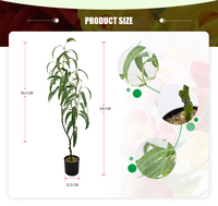 Plante artificielle haut de gamme en pot, peuplier blanc, 105 cm, pour décoration intérieure de mariages, bureaux, halls d'hôtels, restaurants et espaces commerciaux
