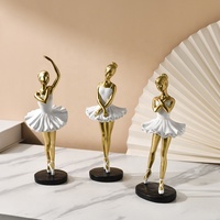 Statue de danseuse de ballet en résine, artisanat peint à la main, sculpture tendance, décoration de table, modèle pour chambre, porche, couleur et logo personnalisables
