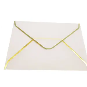 사용자 정의 로고 인쇄 골드 호일 봉투 도매 수제 봉투 결혼식 비즈니스 감사 카드