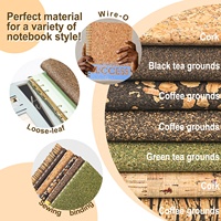 Großhandel Custom Logo Kaffeesatz Planer Niedriger Preis A5 Umwelt freundliche Journal Office Promotion Tagebuch Cork Hardcover Notebooks
