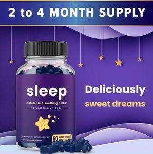 Gommes à la mélatonine OEM pour adultes Supplément de sommeil à base de plantes pour favoriser la relaxation et favoriser un sommeil de qualité - Product Image 2