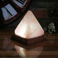 Lámpara de sal del Himalaya, dispositivo de liberación de iones negativos, pirámide de cristal, colores cambiantes, USB
