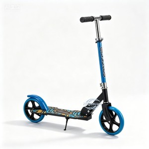 Youth Adult Foot Scooter Foldable Adjustable Height Big <b>Wheels</b> Outdoor Kick Scooter - Product Image 5