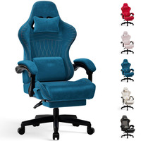 Silla de Juego al por Mayor, Económica, de Tela Transpirable, Giratoria 360°, Reclinable, Ergonómica, para Oficina en Casa, con Reposapiés