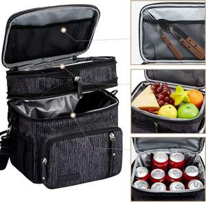 Échantillon gratuit Grand sac isotherme pique-nique isotherme avec glacière 30L pour le transport des aliments pour le shopping et les voyages - Product Image 5