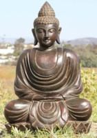 Statue de Bouddha méditant antique en bronze de grande taille, en promotion