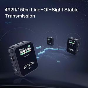 ระบบไมโครโฟนไร้สาย <span class=keywords><strong>SYNCO</strong></span> G2A2 Lavalier 2.4G แบบคู่ พร้อมตัวรับสัญญาณ 1 ตัว ไมโครโฟนแบบหนีบปกเสื้อ 2TX 1RX - Product Image 3