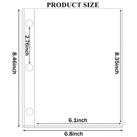 Cartes Jumbo Double Face Poche PU Carte Collecteur Album Dossier Grand 5.9 "X8.1 Surdimensionné Carte Classeur