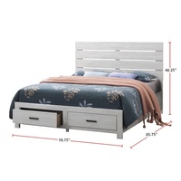 Ensemble de Meubles de Maison Complet de Luxe au Design Moderne, Lit King-Size, Rangement Réglable, Chambre en Bois Classique pour Fermes et Appartements
