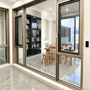 Ventanas Corredizas de Aleación de Aluminio, Apertura Vertical, Diseño Minimalista, Insonorizadas, para Uso en Villas, Grado Comercial, con Rotura de Puente Térmico - Product Image 3
