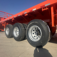 Semi-remorque à plateau en acier 2, 3 ou 4 essieux, 40, 45 ou 20 pieds, pour transport de conteneurs, usage intensif, 60 tonnes, directement de l'usine