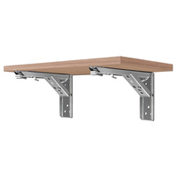 Support d'Étagère Pliant Mural en Acier Inoxydable, Fixation pour Table, Banc, Cuisine, Salle à Manger, pour Armoire et Planche en Bois