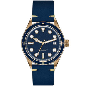 Design speciale in acciaio inox retro orologio a specchio convesso da <span class=keywords><strong>uomo</strong></span> di lusso marca orologio automatico con cinturino in nylon - Product Image 2