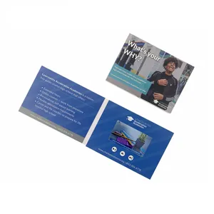 プロモーション/招待状のための高品質のカスタマイズされた印刷4.3インチ画面カスタムビデオパンフレット