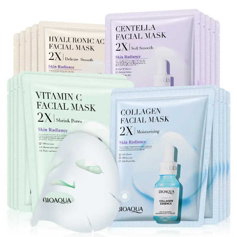 Nieuwe 10 Stuks Centella Essence Gezichtsvel Masker Hydraterende Olie Controlerende Natuurlijke Gezichtsmaskers Hyaluronzuur Gezichtsblad Masker