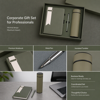 Ensemble de carnet A5 avec stylo et thermos, coffret cadeau d'affaires haut de gamme avec logo personnalisé pour client de bureau exécutif
