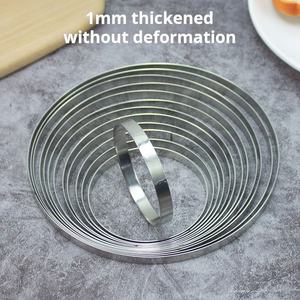 Cercles à gâteaux de riz en acier inoxydable, cercles à crêpes, cercles à tortillas, cercles à tamus français, moules à <span class=keywords><strong>soufflé</strong></span> - Product Image 3