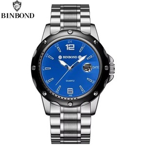 นาฬิกาข้อมือผู้ชาย BINBOND B9696 รุ่นหรูหรา ปี 2026 คุณภาพสูง กันน้ำ เรืองแสง สายสแตนเลส สตีล ควอตซ์ แสดงวันและวันที่ - Product Image 5