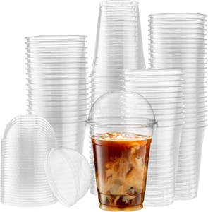 Gobelet en plastique PET transparent de 24 oz pour boissons froides, avec couvercles, jetable, pour fêtes, avec logo personnalisé, respectueux de l'environnement - Product Image 1