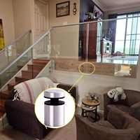 Supports d'escalier en acier inoxydable à griffes – Fixations murales modernes pour balustrades en verre, vis et boulons résistants à la rouille pour balcon et terrasse