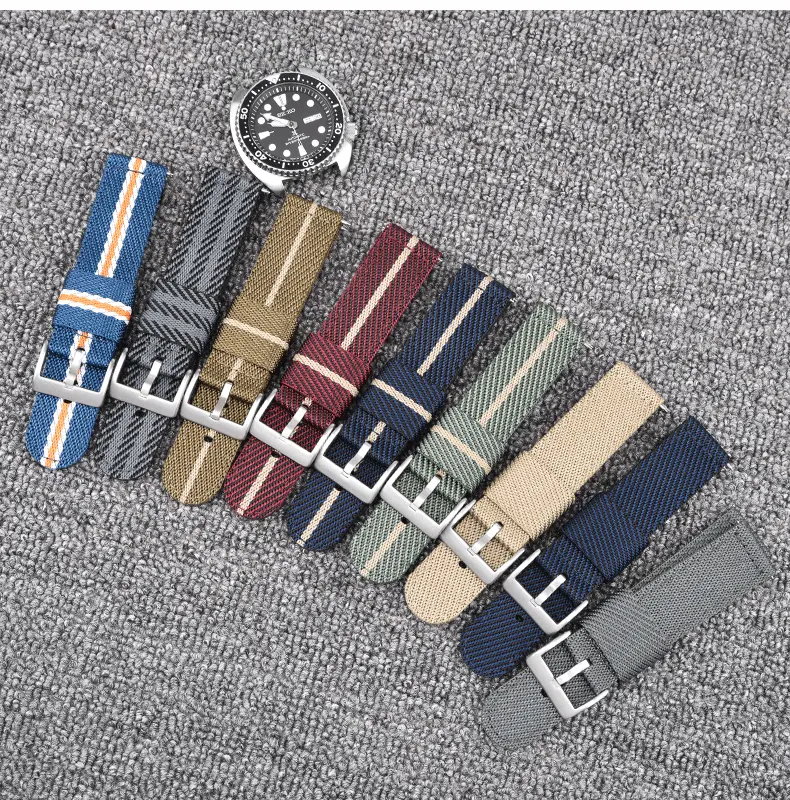 Sports pin buckle nylon replacement unisex strap 18/20/22/24mm for DW Longiness Huawei GT watch band