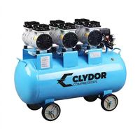 Compresor de Aire Estacionario de Tornillo Silencioso Sin Aceite Clyde 1501-50 1500W 2HP, Enfriado por Aire, 50L 0.8MPa 260L/min 220V/50Hz