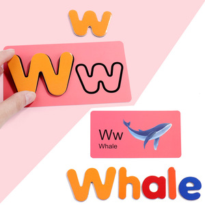 Enfants magnétique alphabet anglais puzzle éducation précoce carte cognitive 26 lettres mot jouets d'apprentissage - Product Image 4