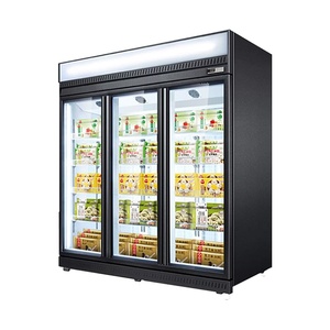 Réfrigérateurs commerciaux modernes 8 portes vitrées verticales pour restaurants et supermarchés SC-1260-2 - Product Image 1