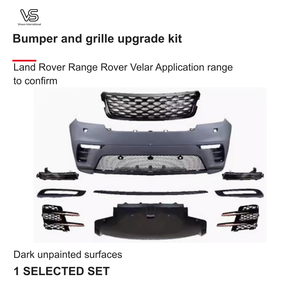 Kit de mise à niveau du pare-chocs et de la calandre pour Land Rover Range Rover Velar. Veuillez indiquer l'année et l'image pour la vérification de la compatibilité. - Product Image 1