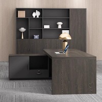 Boss Table Table de gestion de luxe moderne simple pour président de bureau à domicile et combinaison de chaise avec classe atmosphérique