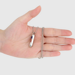 Pet kolye için külleri <span class=keywords><strong>Ashes</strong></span> Men amerikan bayrağı mermi kremasyon paslanmaz çelik anıt kolye erkekler için küller için - Product Image 2