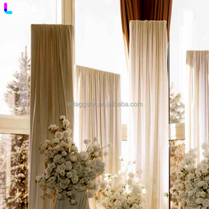 LEDA - Decoración de Fondo para Bodas y Fiestas, Estilo Simple, Tela Blanca, Juego de Cinco Piezas, Cortina de Fondo - Product Image 4