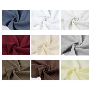 OEKO TEX 100 stock lote muestra gratis en tela de impresión digital de bambú de algodón de lino teñido liso para servilletas de lino de ropa - Product Image 5