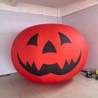 Décorations d'Halloween géantes gonflables en PVC durables, têtes de crâne, squelettes, gargoyle, accessoires pour utilisation en extérieur/intérieur, maison hantée