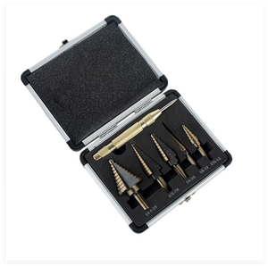 Cobalt Step Drill Bit <b>Set</b> Hex Shank Automatic Center <b>Punch</b> Steel Drill Bits with Case for Metalworking - Product Image 1